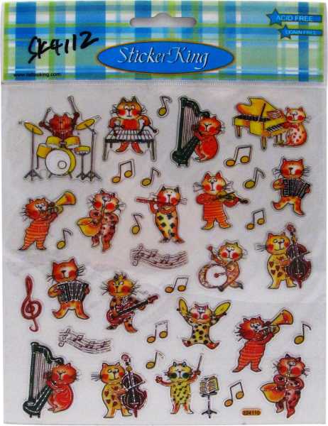 Kedi Müzisyenler Sticker