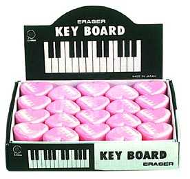 Pembe Tuşeli Kalp Silgi - G&G