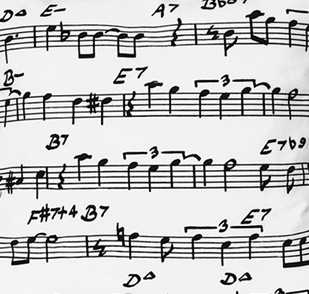 Jazz Temalı Kumaş - ELANPRIM