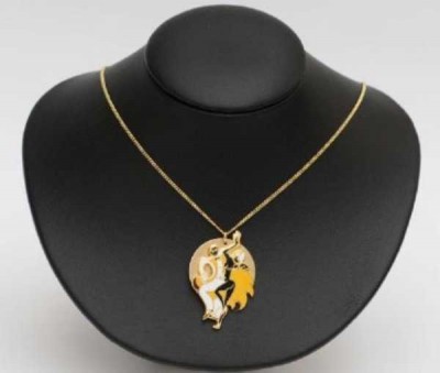 Madolyon Üzerinde Sambacı Çift Kolye - ELANPRIM