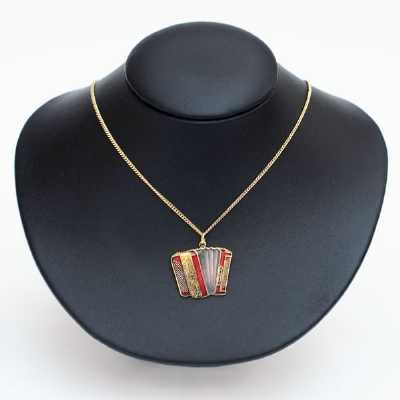 Kırmızı Akordiyon Kolye - ELANPRIM