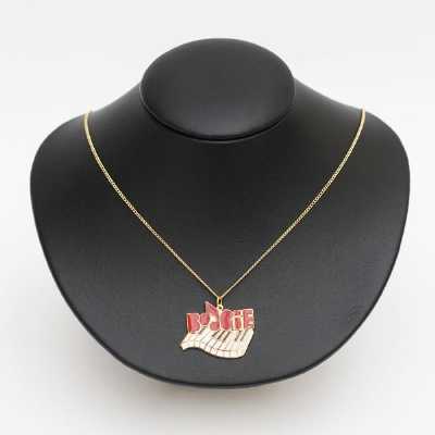 Madolyon Üzerinde Tuşeli Boogie Kolye - ELANPRIM