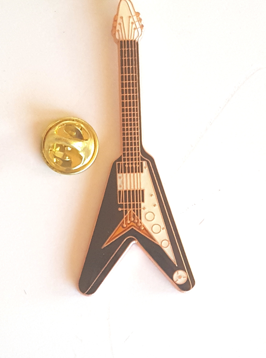 Siyah Rock Gitar Yaka İğnesi - 1