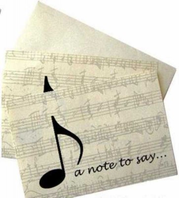 Not İletme Kartı - a note to say - Music Gifts