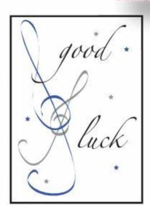 Good Luck - Sol Anahtarı Kartpostal - Thumbnail