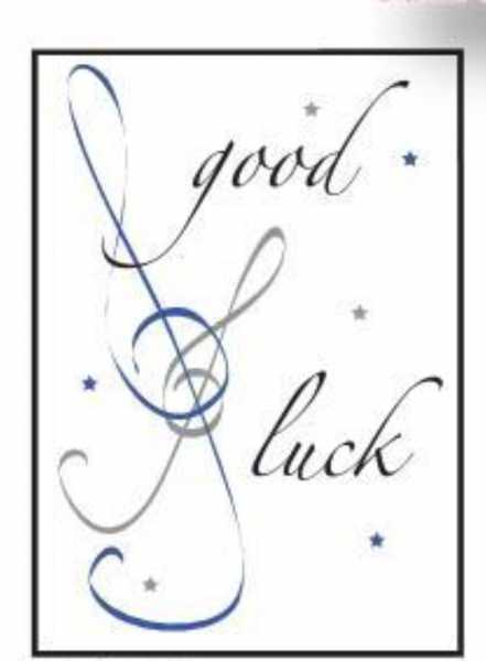 Good Luck - Sol Anahtarı Kartpostal