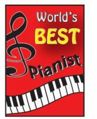Worlds Best Pianist Kartpostal - Thumbnail