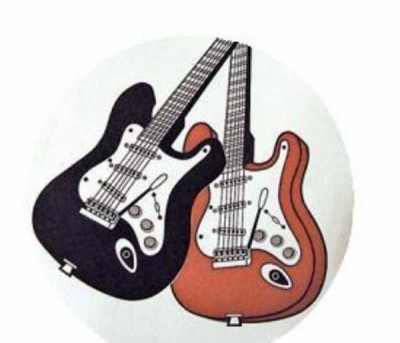 Elektrogitarlı Bardak Altlığı