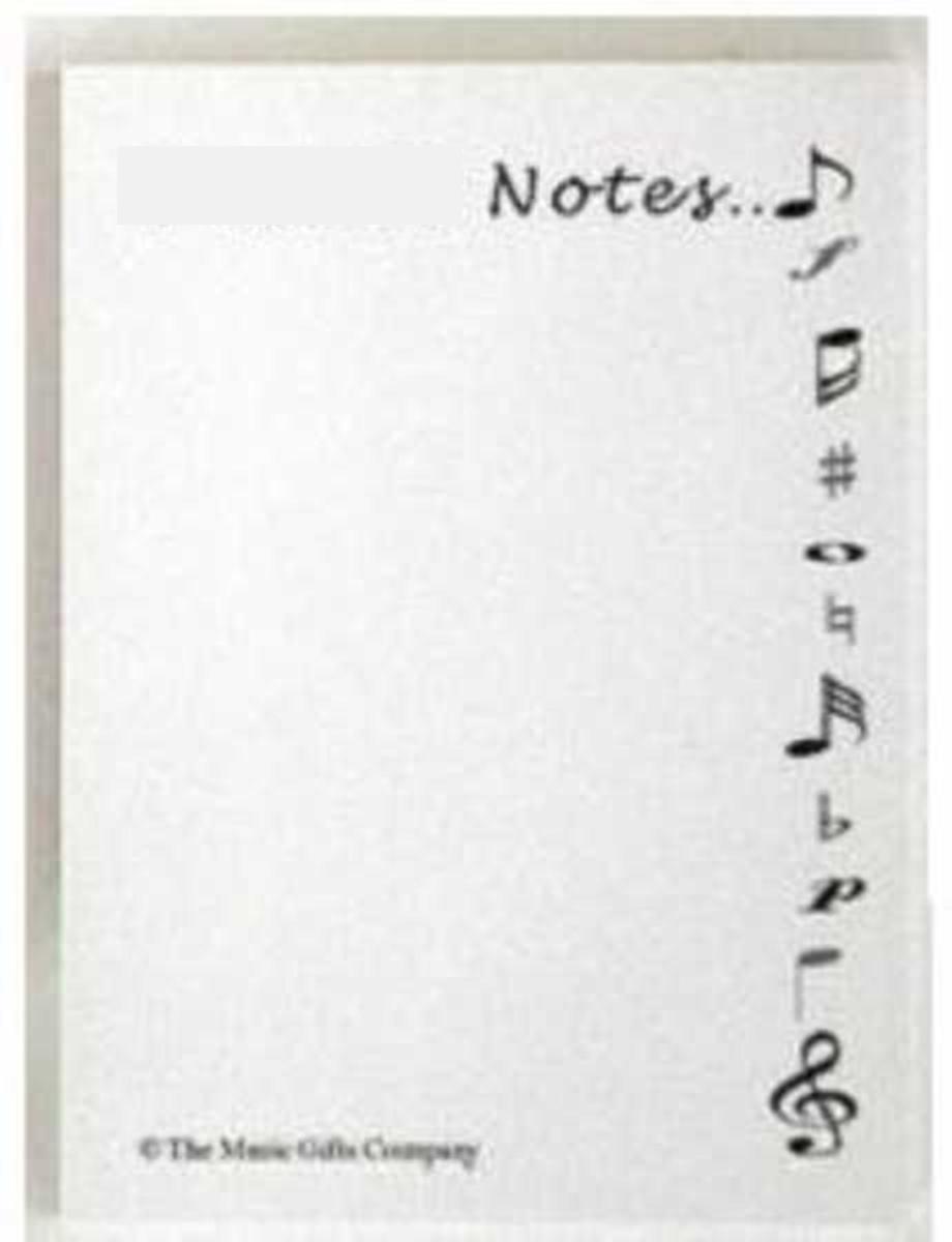 Notalı A7 Yapışkanlı Not kağıdı - Music Gifts