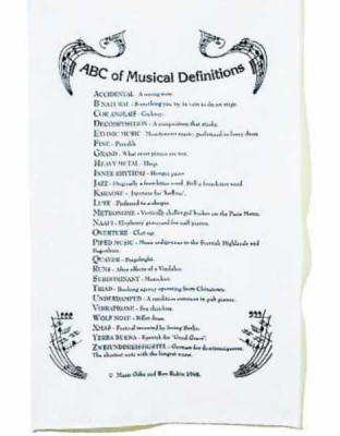ABC Music Definitions Havlu - Thumbnail