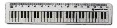 Klavye Transparan Cetvel 15 cm. - Thumbnail