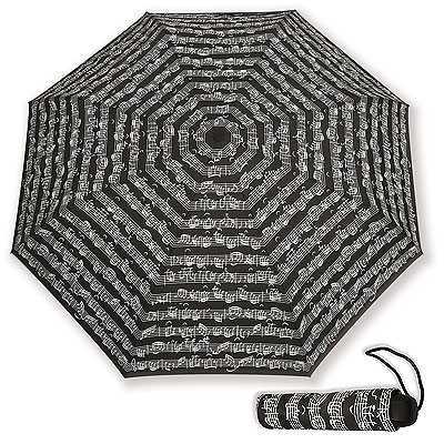 Notalı Cep Şemsiye Siyah - Thumbnail