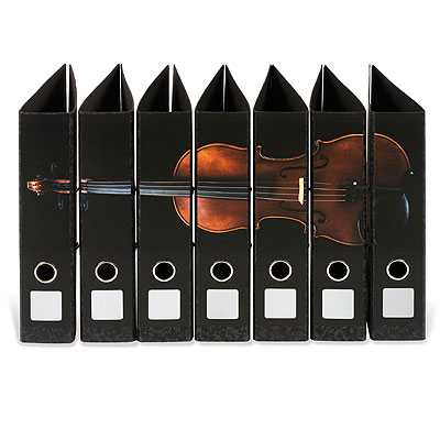 Keman Desenli Klasör Etiketi - ViennaWorld