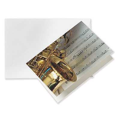 Saksafon Resimli Tebrik Kartı - ViennaWorld