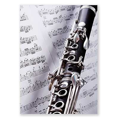 Klarnet Resimli Posta Kartı - ViennaWorld