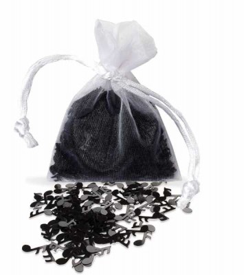 Konfeti Notalar Siyah - ViennaWorld